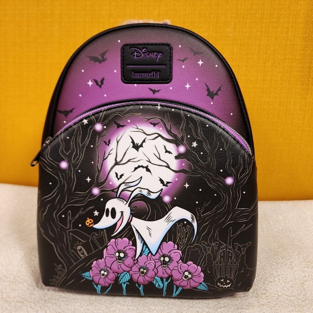 Loungefly The Nightmare Before Christmas Zero Moon Doodle Mini Backpack NEW